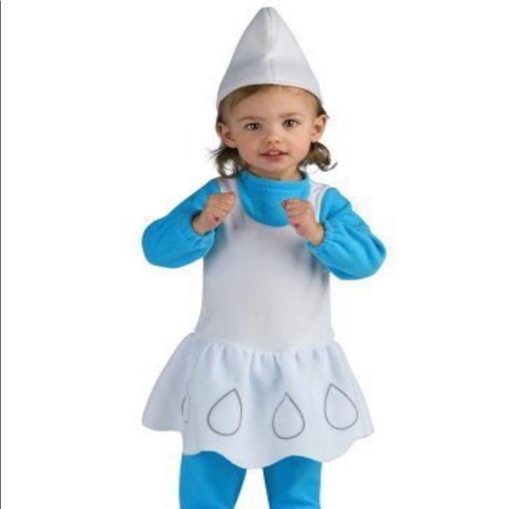 The Smurf’s “Smurfette” toddler 2-4 NWT headpiece and romper(38)